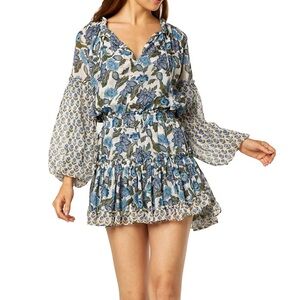 Misa Los Angeles Elisabetta Dress is flora azure size XS